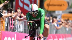 Filippo Ganna, ganador de la decimocuarta etapa del Giro de Italia