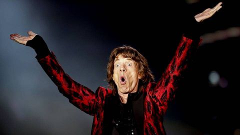 Mick Jagger durante el concierto en el Santiago Bernabeu de The Rolling Stones