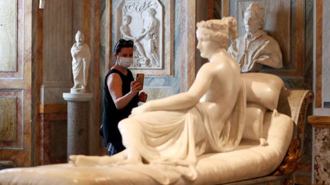 Los visitantes deben llevar mascarilla para poder acceder a la Gallería Borghese