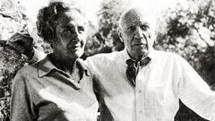 Mercedes Guilln, retratada con Pablo Picasso en 1969 por Jacqueline Picasso.