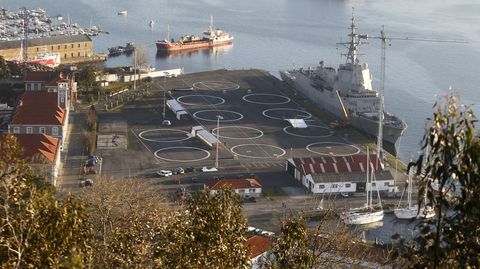 La base naval de A Graña, en una foto de archivo