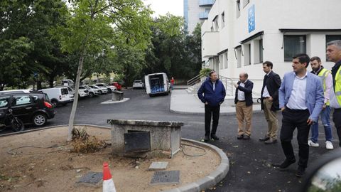 Responsables de la Xunta visitaron las obras de preparacin del aparcamiento del edificio administrativo de la Xunta en Ourense.
