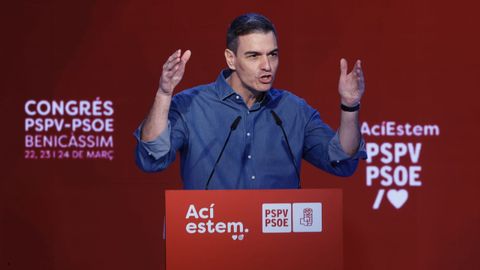 Pedro Snchez, en el congreso de los socialistas valencianos.