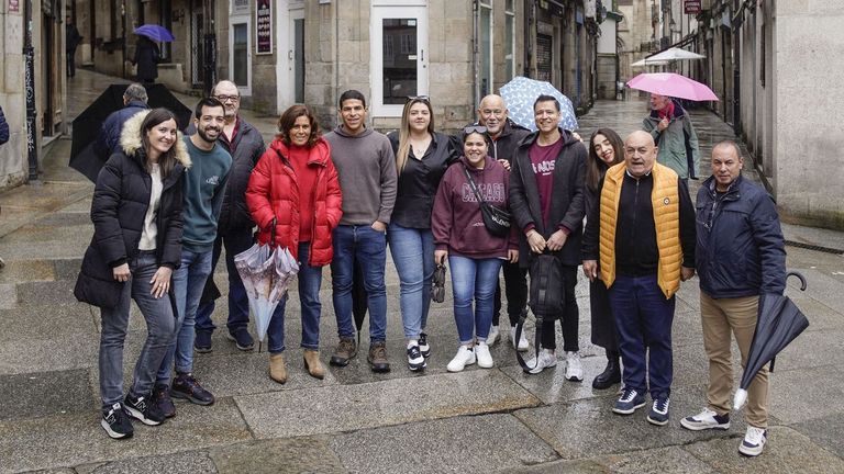 Parte de los hosteleros que van a montar la Feria de Abril en los vinos de Ourense