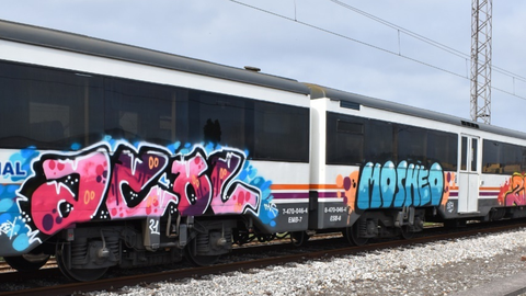Pintadas en trenes