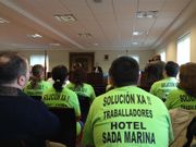 Camisetas reivindicativas de la plantilla del hotel