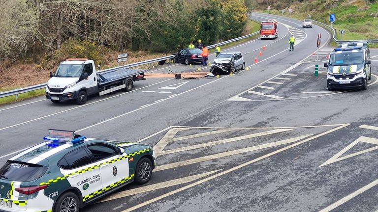 El accidente tuvo lugar en el punto kilométrico 14 de la OU.-504 (Ribadavia-O Carballiño)