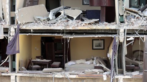 Daños en el Hotel Saratoga después de la explosión