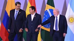 Maduro, junto al presidente de Bolivia, Luis Arce, y el brasileño Lula da Silva