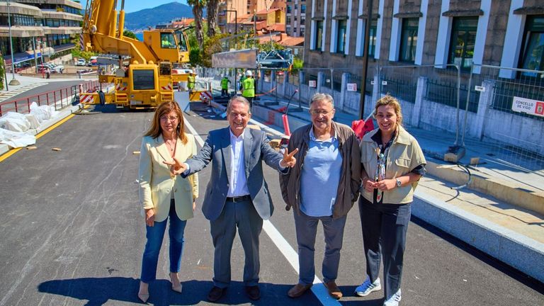 Primera rampa mecánica junto al Concello de Vigo