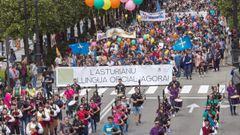Manifestacin celebrada el pasado abril en Oviedo para reivindicar la oficialidad del bable