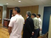 Los acusados, esta ma�ana en el Penal 1 de Vigo.
