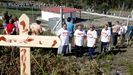 Protesta de los vecinos de Catoira por la construcción de una pirotecnia en Coaxe