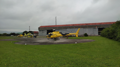 Helicóptero en La Morgal