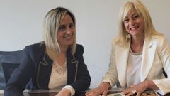 La alcaldesa de Viveiro, Mara Loureiro, y la concejala de Turismo, Marisol Rey