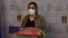 Pilar García, en la rueda de prensa de este viernes en la Diputación
