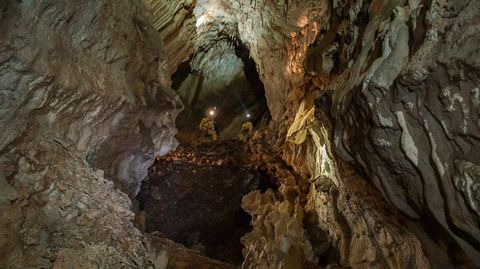 Otro aspecto de una de las salas mayores de la caverna