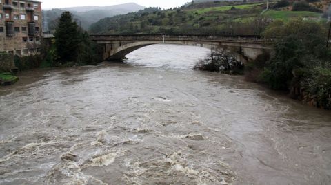 Inundaciones en la provincia de Ourense.En Petn el Sil ha inundado el paseo del Malecn y numerosas huertas