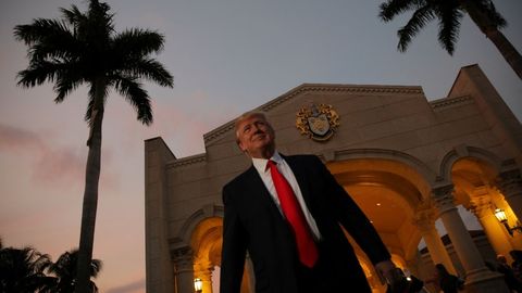 Trump, en su club de Palm Beach en el 2017
