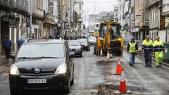 La calle est en obras desde finales del verano.