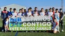 Los juveniles y cadetes del Praíña mostraron su apoyo este fin de semana a Diego, al que le diagnosticaron el mes pasado una leucemia. Está previsto organizar un nuevo acto con todas las categorías del club.